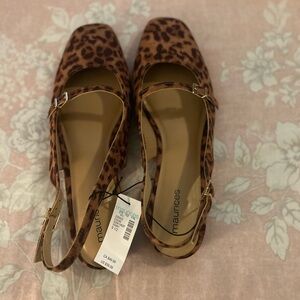 Maurices Brown Leopard Flats
